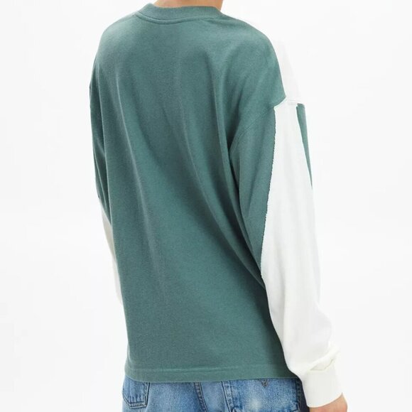 NWT Urban Outfitters BDG Cowboy Oversized Green Crew Neck Tee - Picture 2 of 5